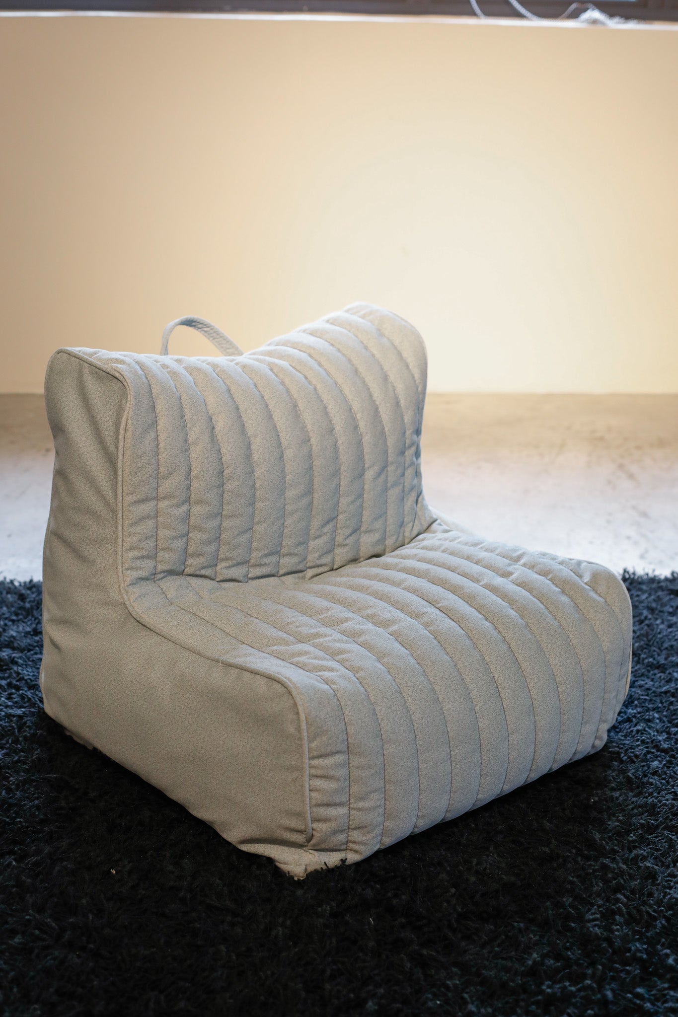Poufy Beanbag Single Sofa - Beige