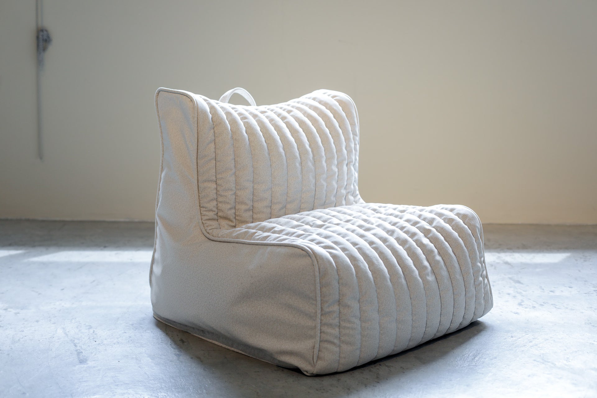 Poufy Beanbag Single Sofa - Pearl