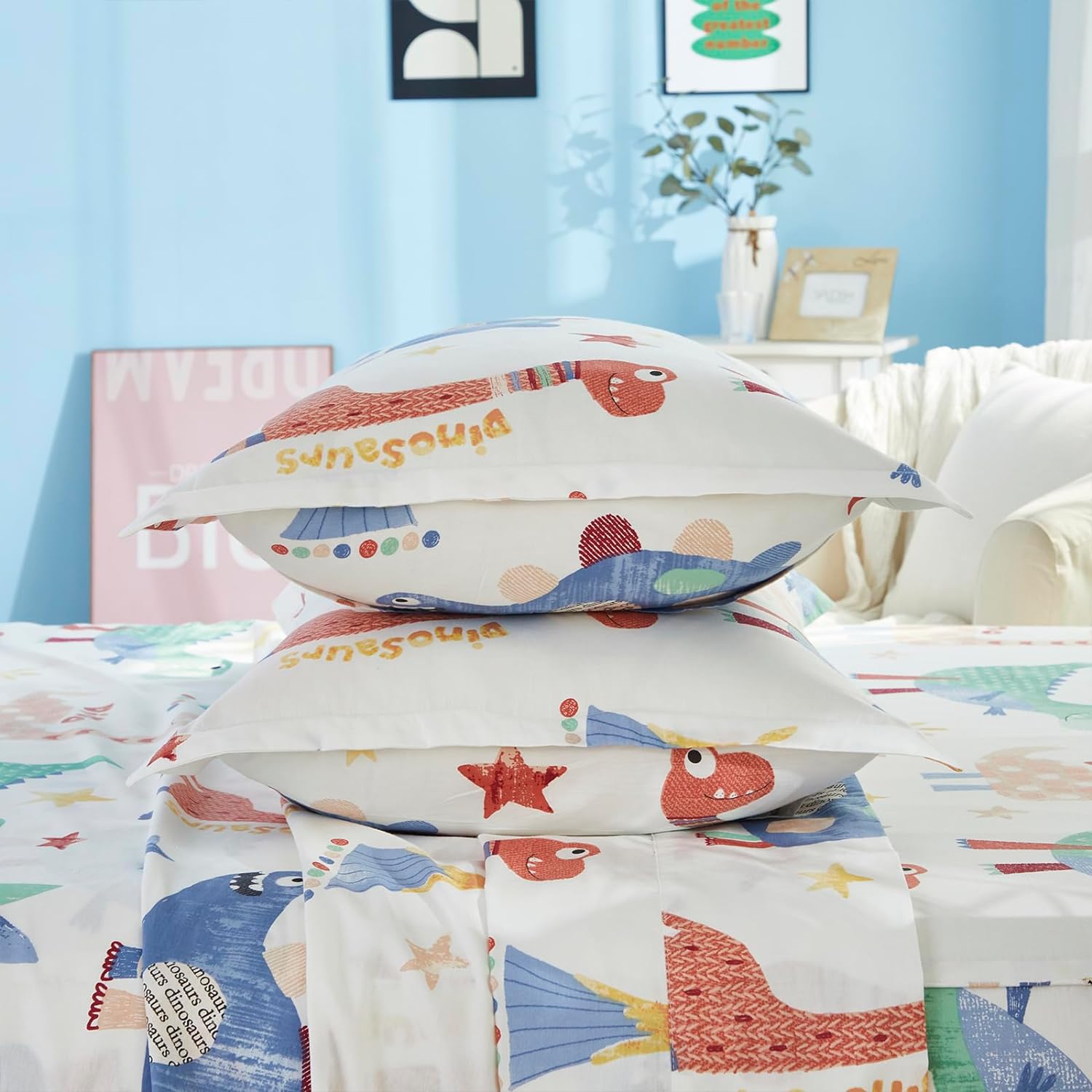 TLC Kids Prints - 100% Cotton 930TC - Dinosaur (Super Single)