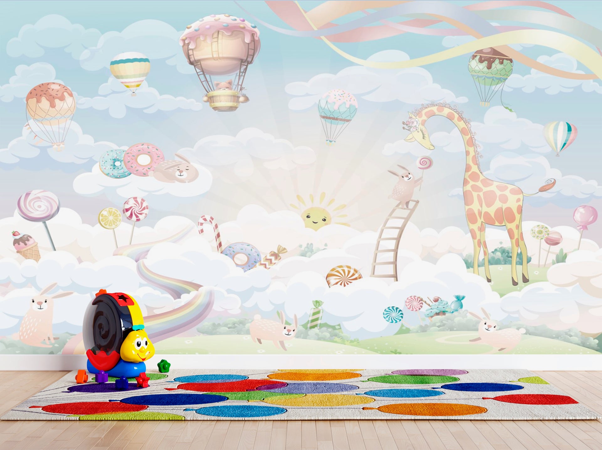 Candy Cloud Kingdom Wallpaper (per 10 sq ft.)