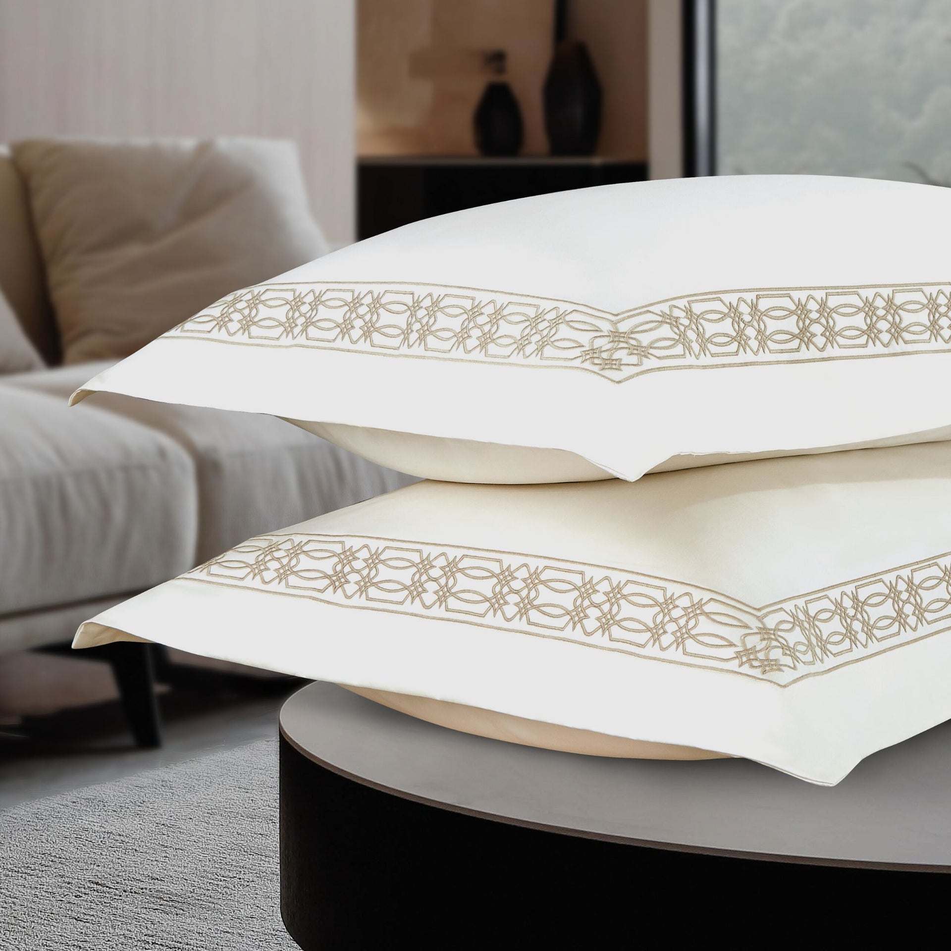 elise: 1200TC Embroidered Egyptian Cotton Set Inclusive of Duvet Cover - Eastern