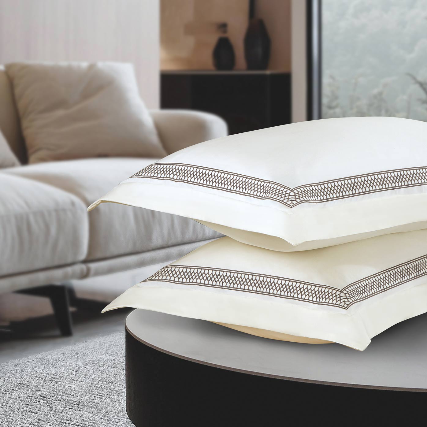 elise: 1200TC Embroidered Egyptian Cotton Set Inclusive of Duvet Cover - Vienna