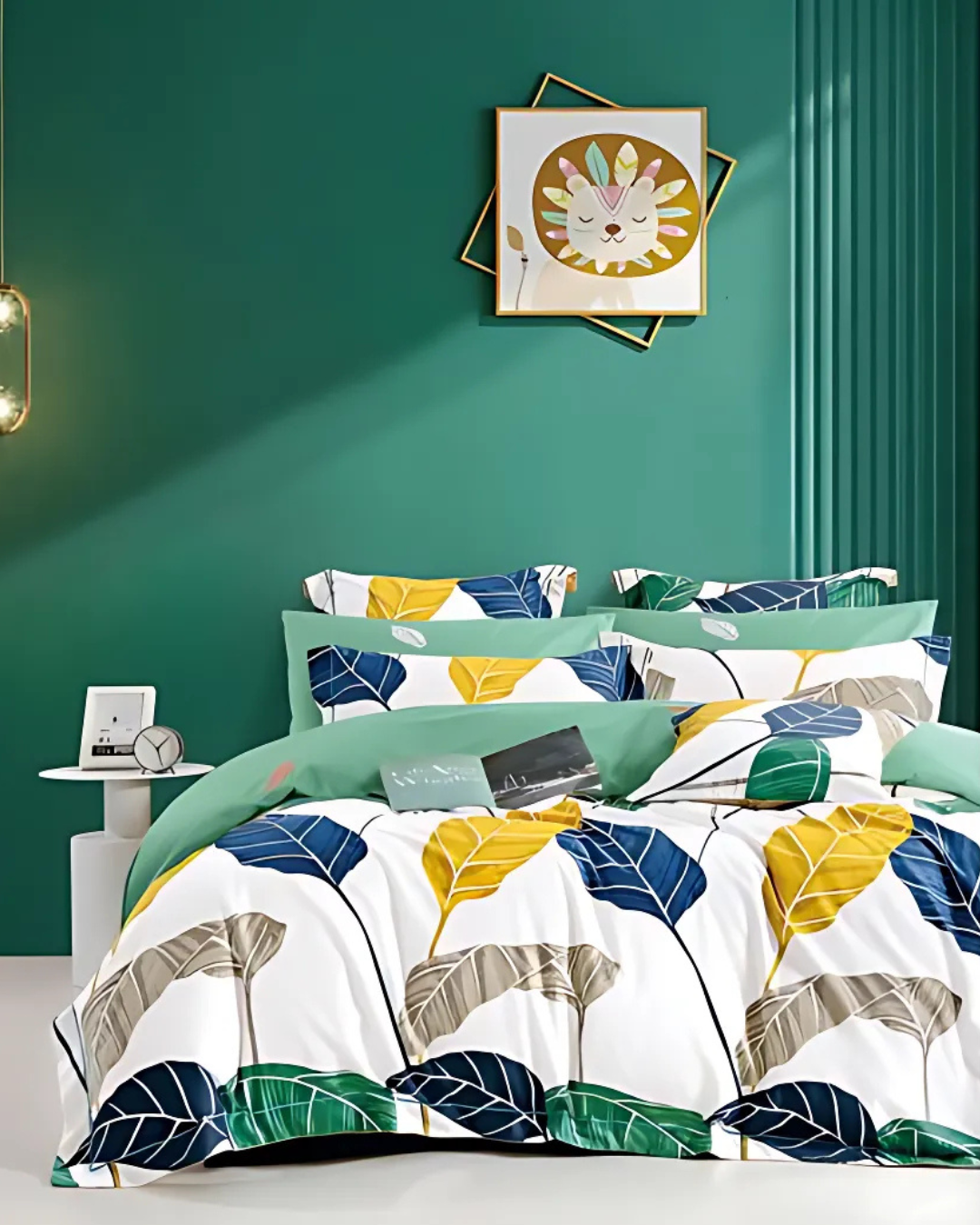 elise: 100% Cotton 930TC Valencia Prints - Ferns Bed Set Inclusive of Duvet Cover