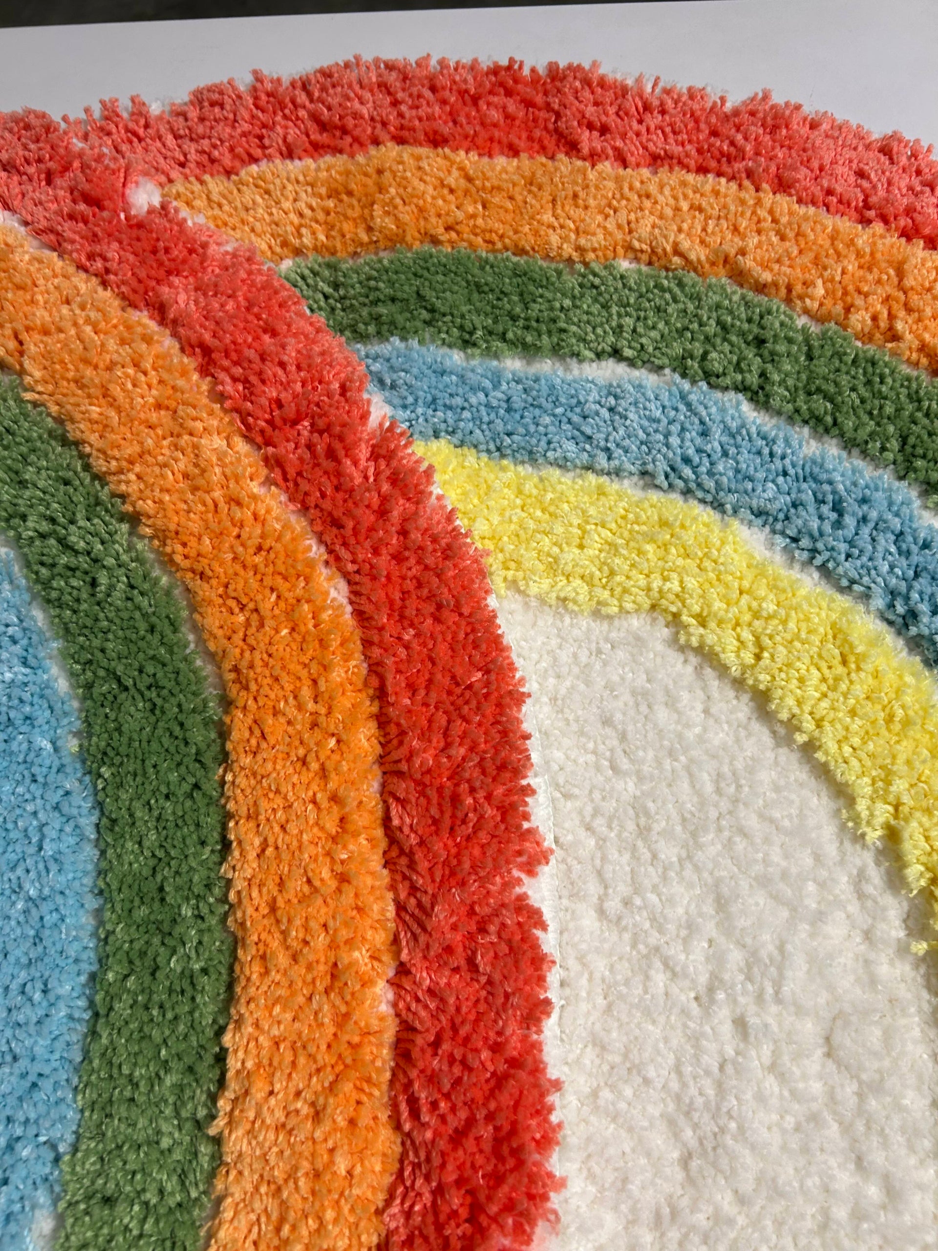 Kids Rainbow Rug with Anti Slip Backing - 50x80cm