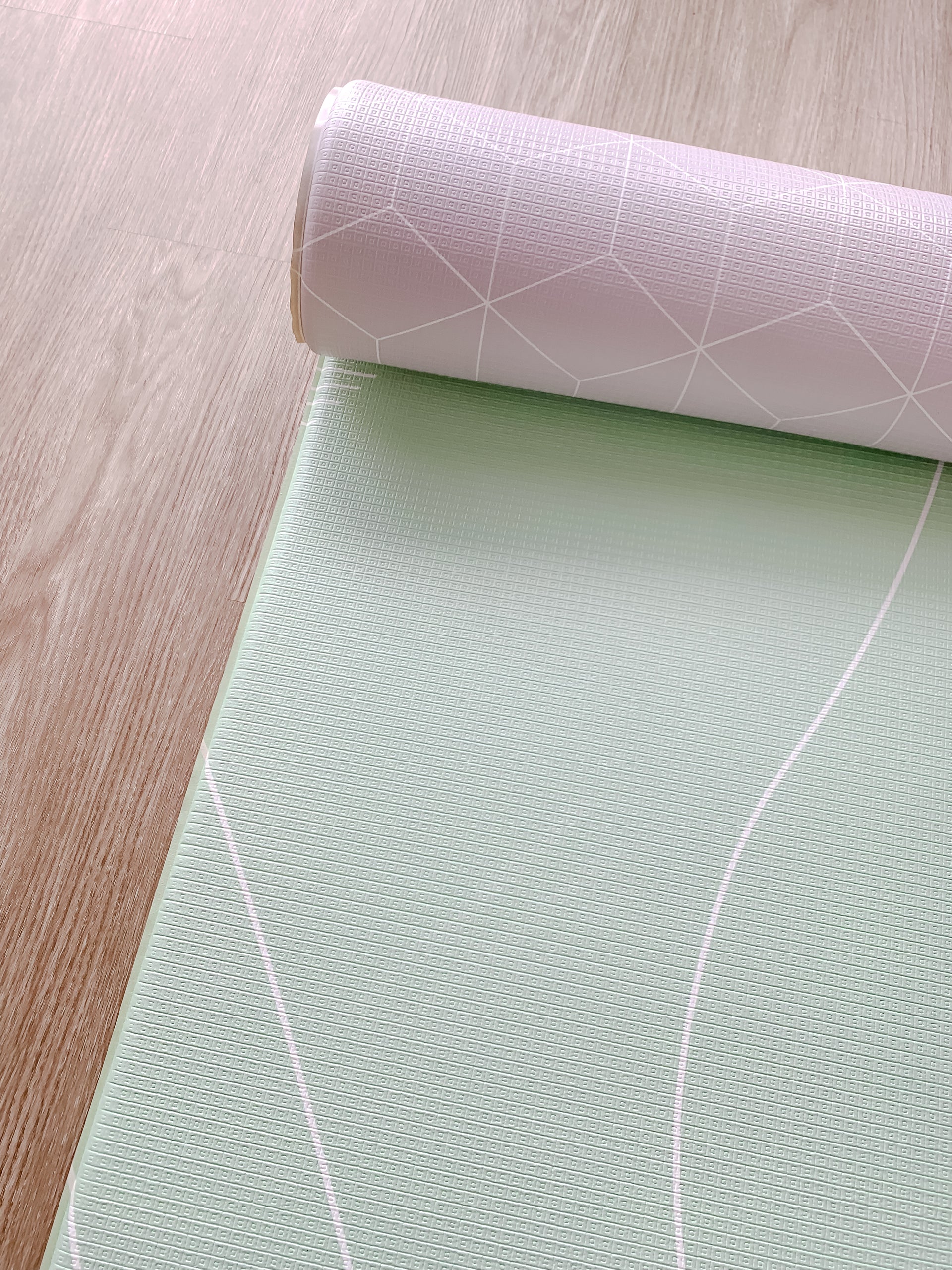 Gingerbubs Play Mat Banjaran Sage Green/Harmony Dove Grey - Large 2.0 x 1.4m