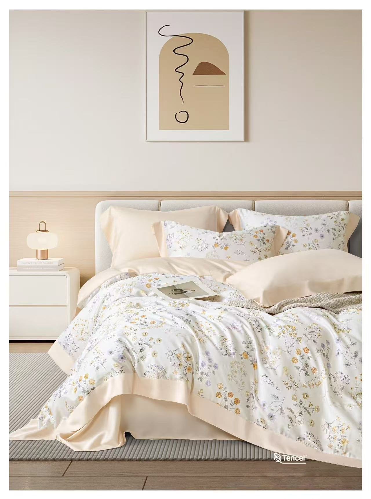 elise: 100% Tencel 1200TC Valencia Prints - Jarvis Bed Set Inclusive of Duvet Cover