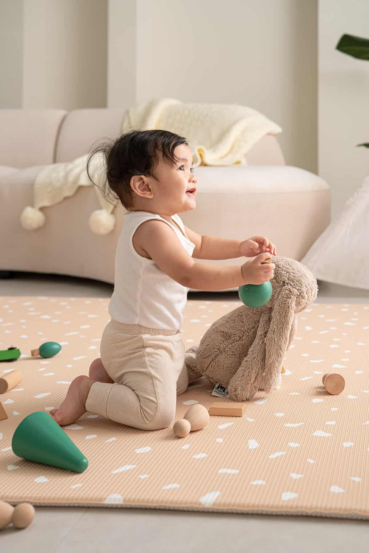 Gingerbub Santai Camel Brown Play Mat Large 2.0 x 1.4m