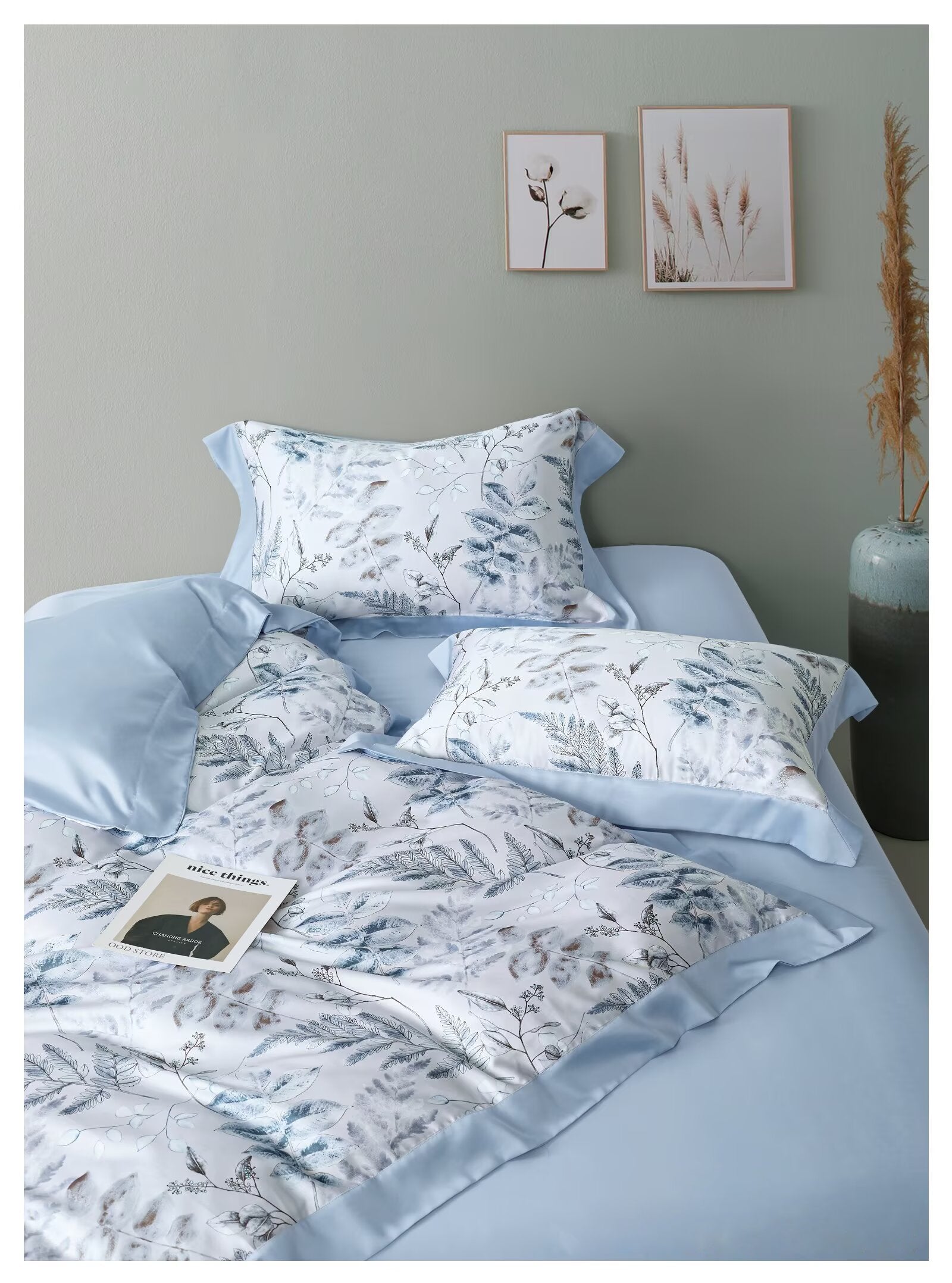 elise: 100% Tencel 1200TC Valencia Prints - Primavera Bed Set Inclusive of Duvet Cover
