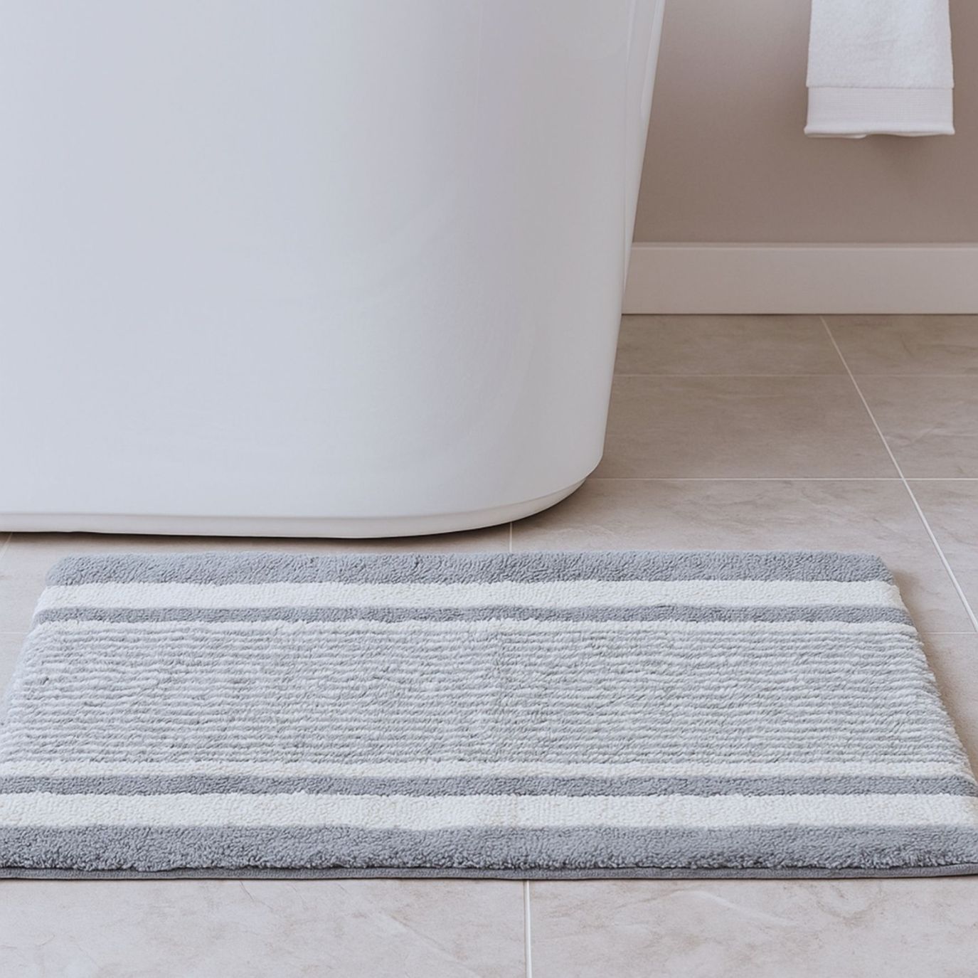 100% Cotton 50x80cm Striped Bath Rugs