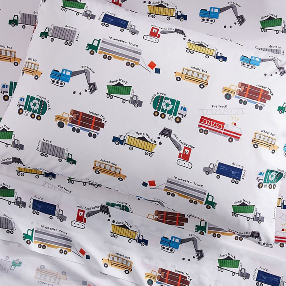 TLC Kids Prints 100% Cotton 930TC - Trucks (Super Single)