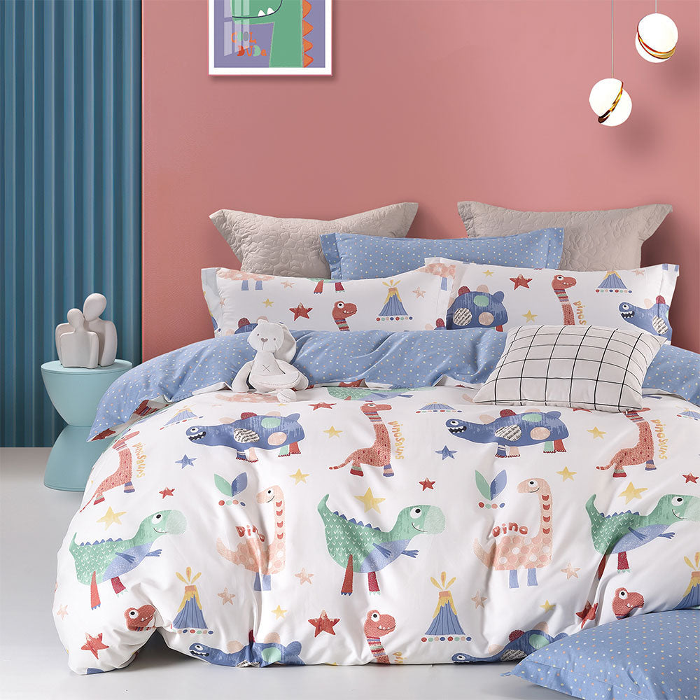TLC Kids Prints - 100% Cotton 930TC - Dinosaur (Super Single)