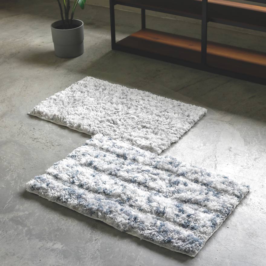 Tufted Anti Slip Silicon Backing Bath Rug - Willow