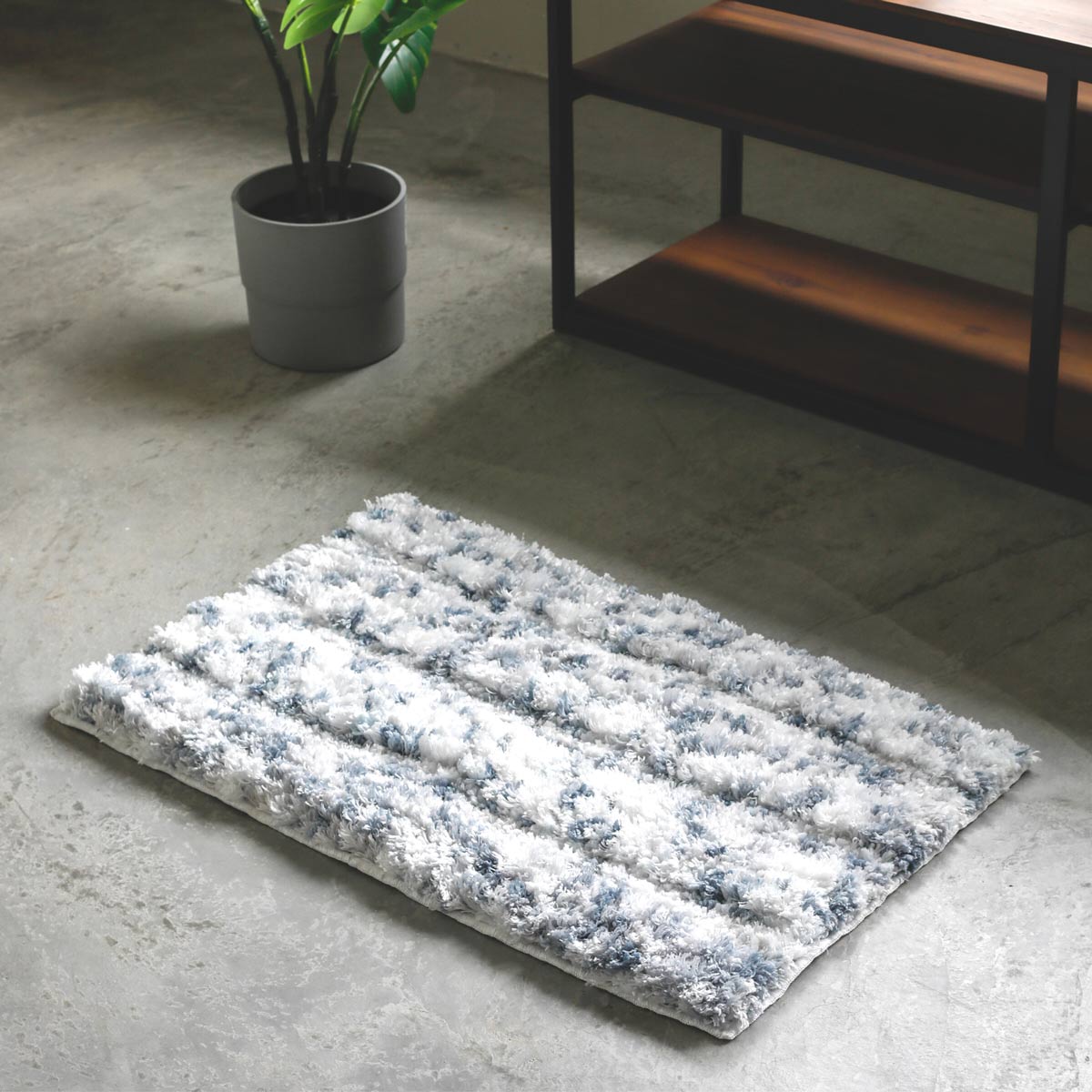 Tufted Anti Slip Silicon Backing Bath Rug - Willow