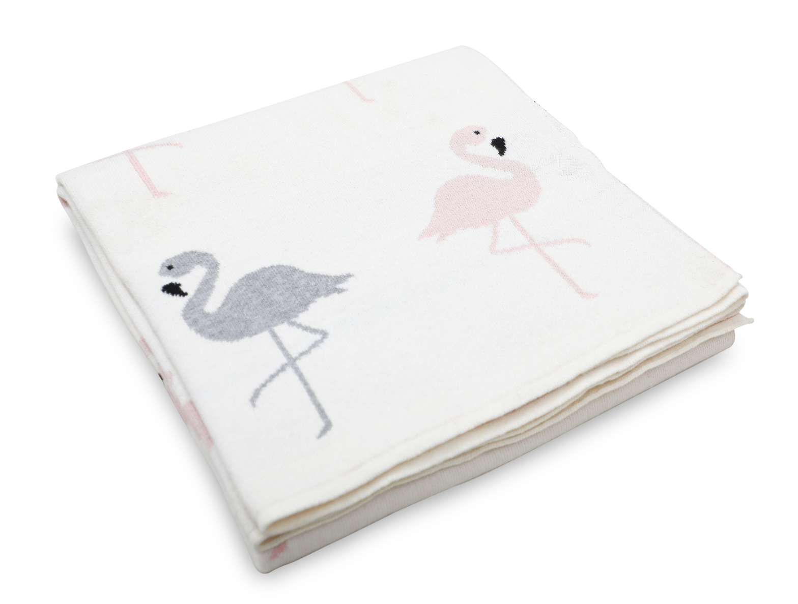 Pomme - Cuddle Up With Cuteness: 100% Cotton Flamingo Baby Blanket