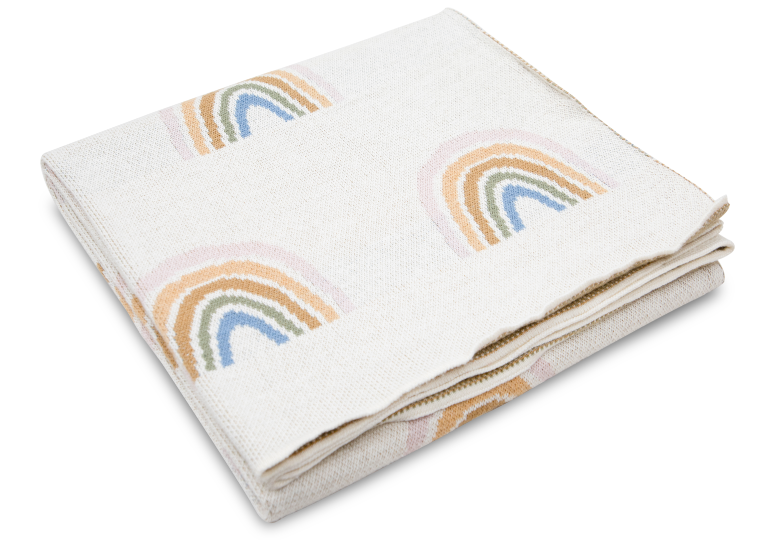 Pomme - Embrace the Colors: 100% Cotton Rainbow Baby Blanket