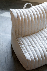 Poufy Beanbag Single Sofa - Pearl