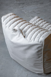 Poufy Beanbag Single Sofa - Pearl
