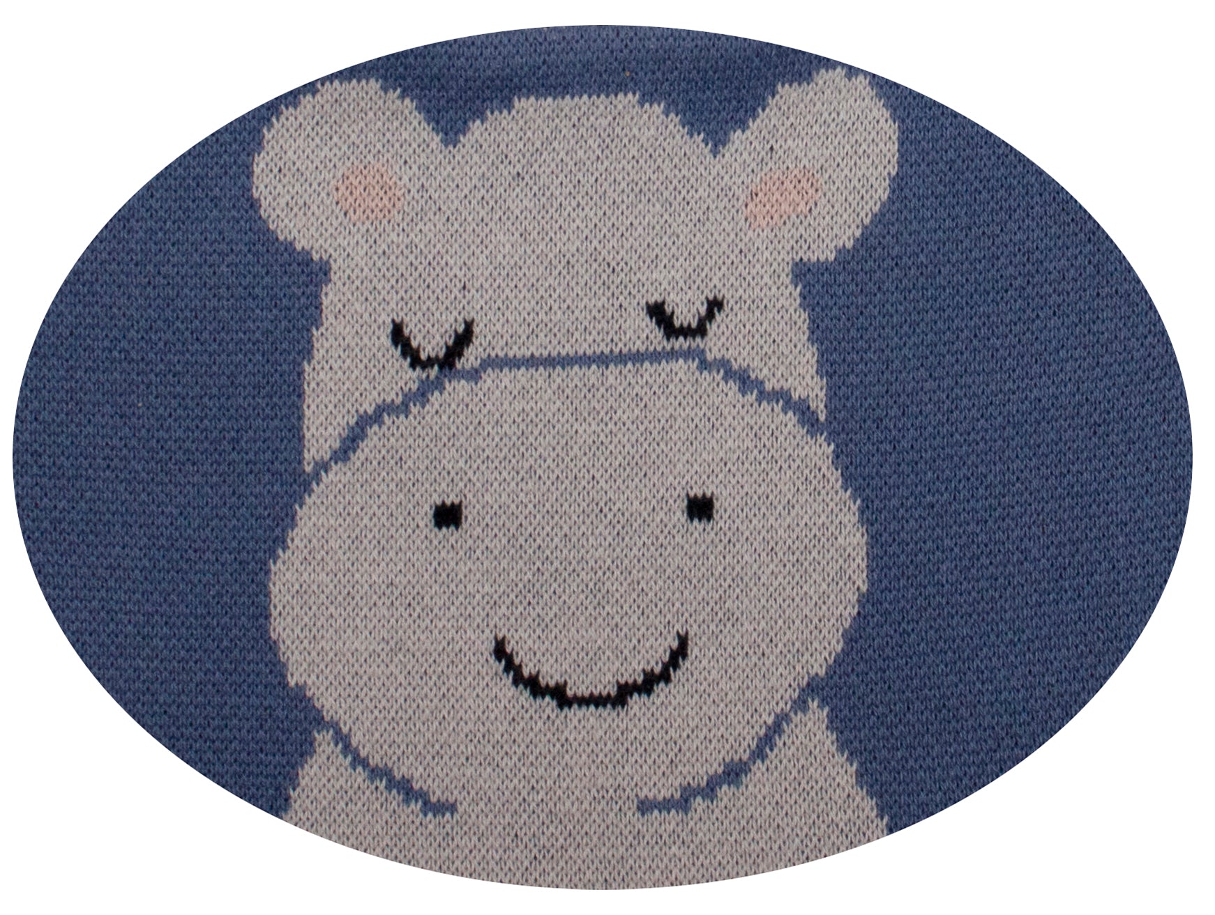 Pomme - Cute Hippo Baby Bib - Ideal for Mess-Free Mealtime | Soft and Absorbent, 100% Cotton