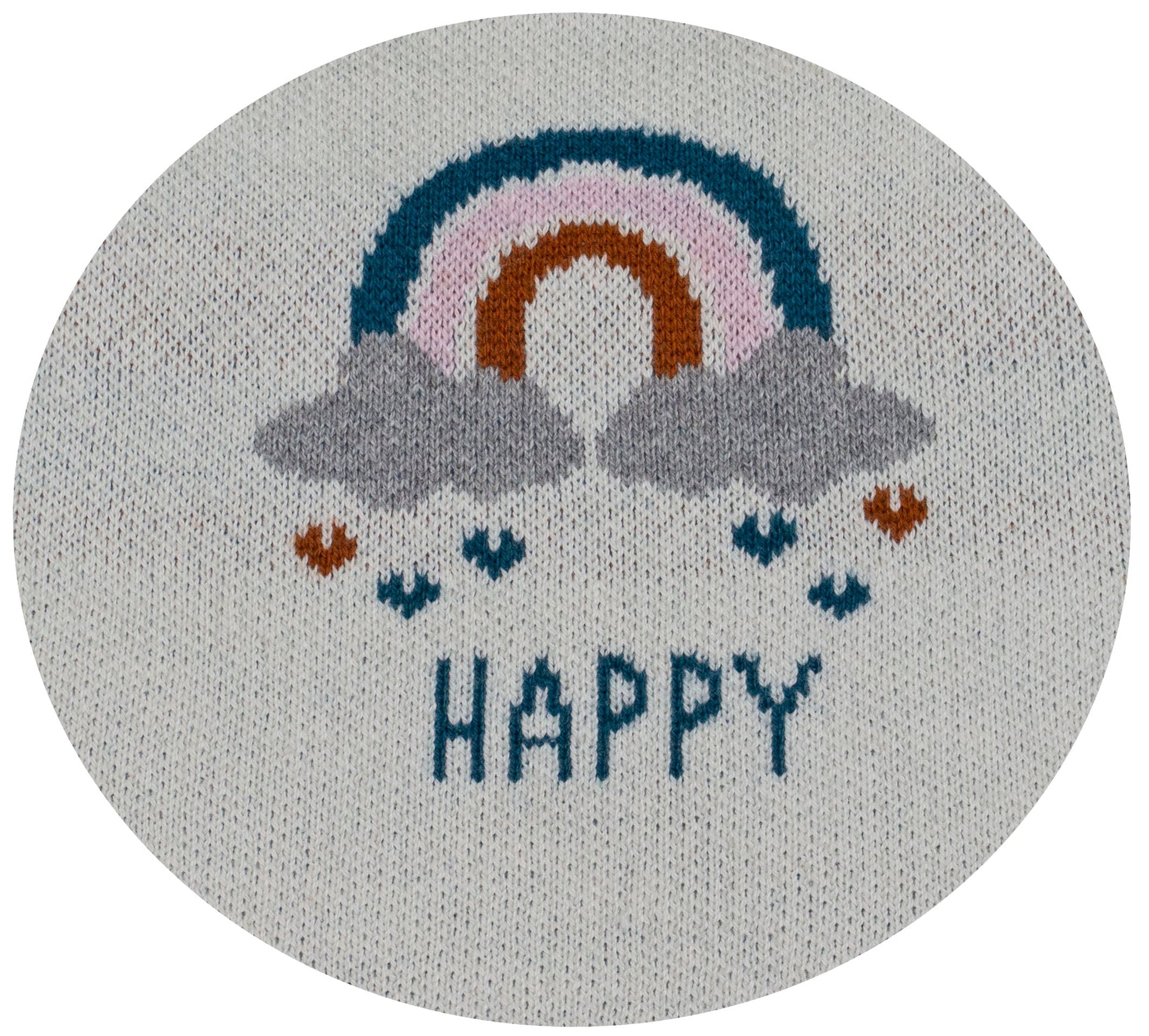 Pomme - Happy Rainbow Baby Bib - Keep Your Baby Clean and Stylish | 100% Cotton, Knitted and Dyed