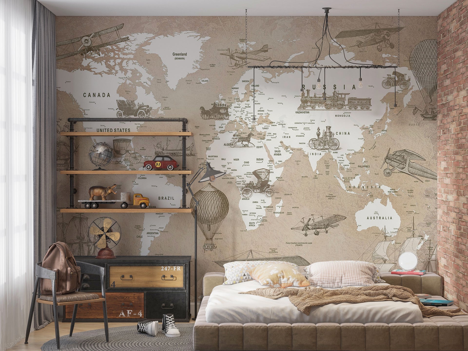 Vintage Explorer's World (per 10 sq ft.)