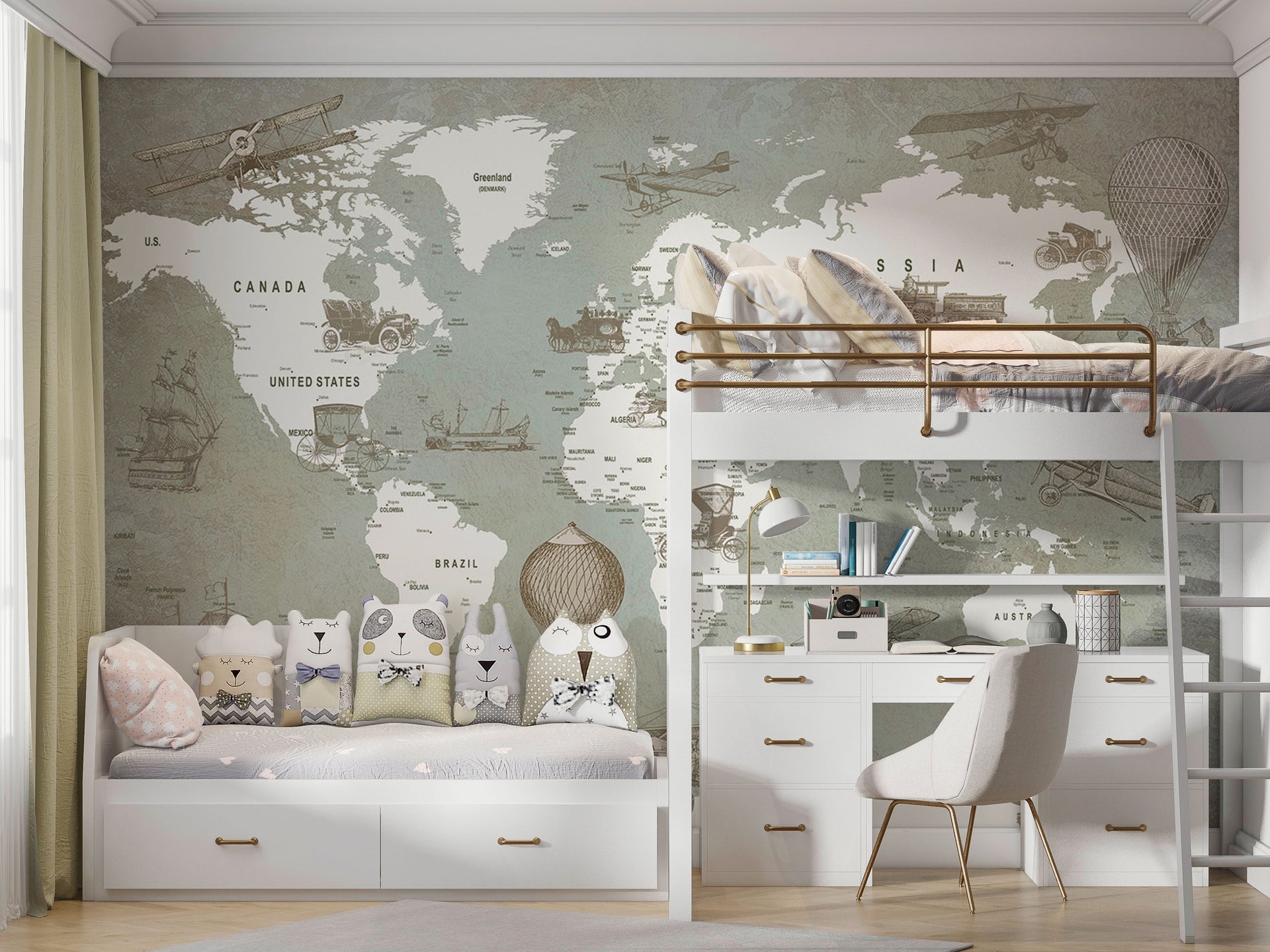 Vintage Explorer's World (per 10 sq ft.)