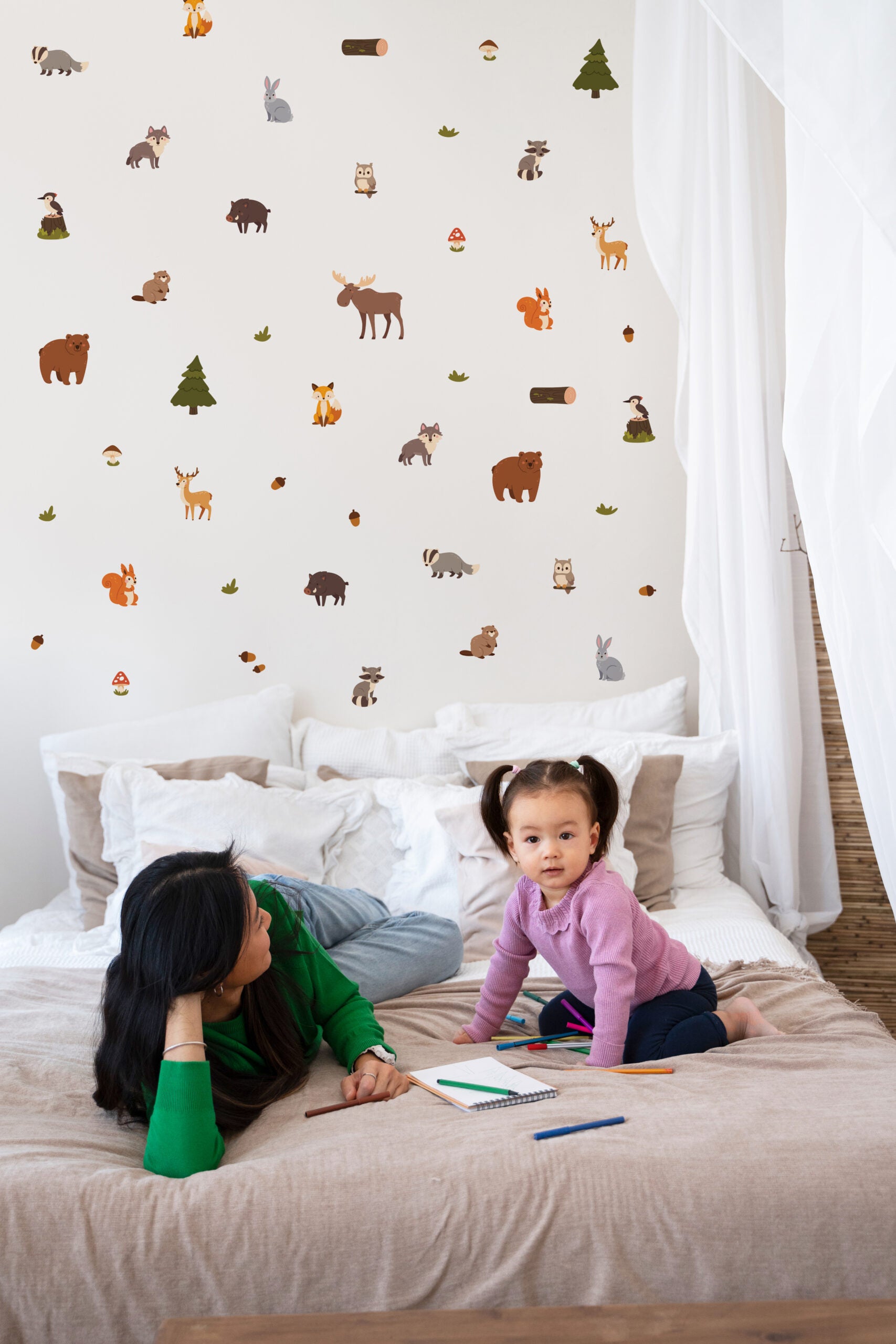 Wall Decals – Forest Animals on wall