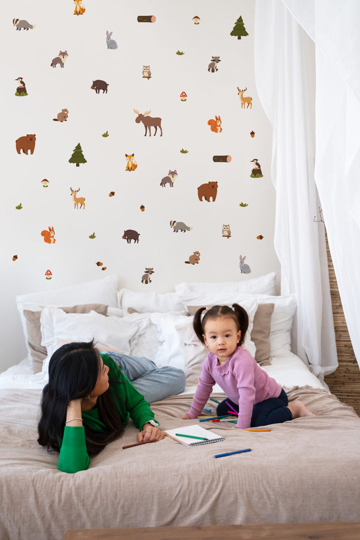 Wall Decals – Forest Animals on wall
