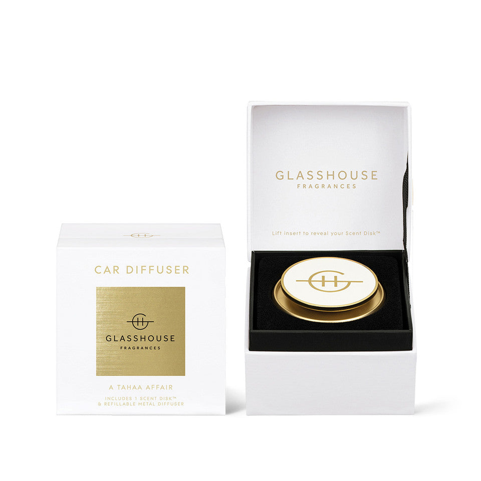 Glasshouse Car Diffuser (Gold) - A Tahaa Affair