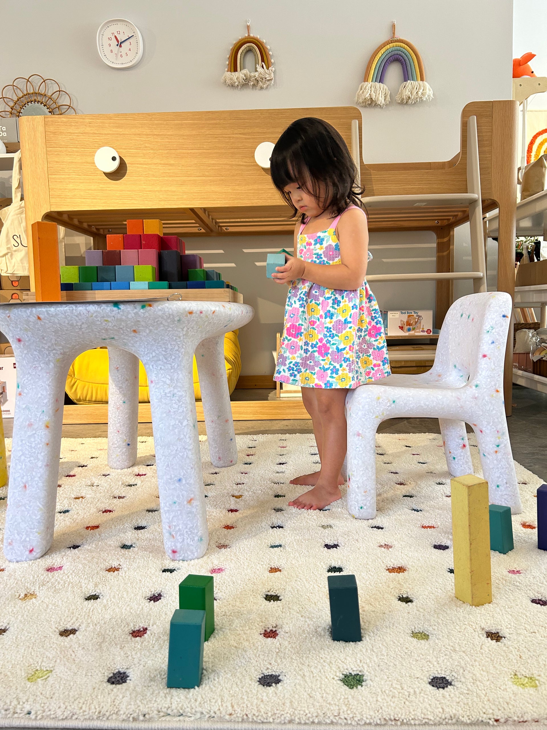 3D Rainbow Dot Play Rug