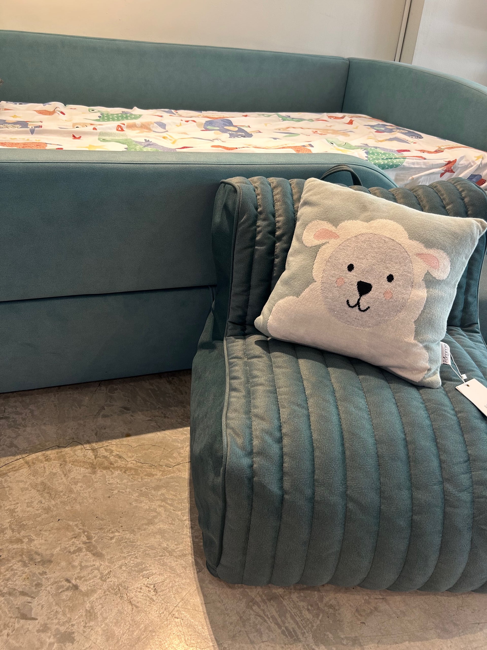 Poufy Beanbag Single Sofa - Emerald