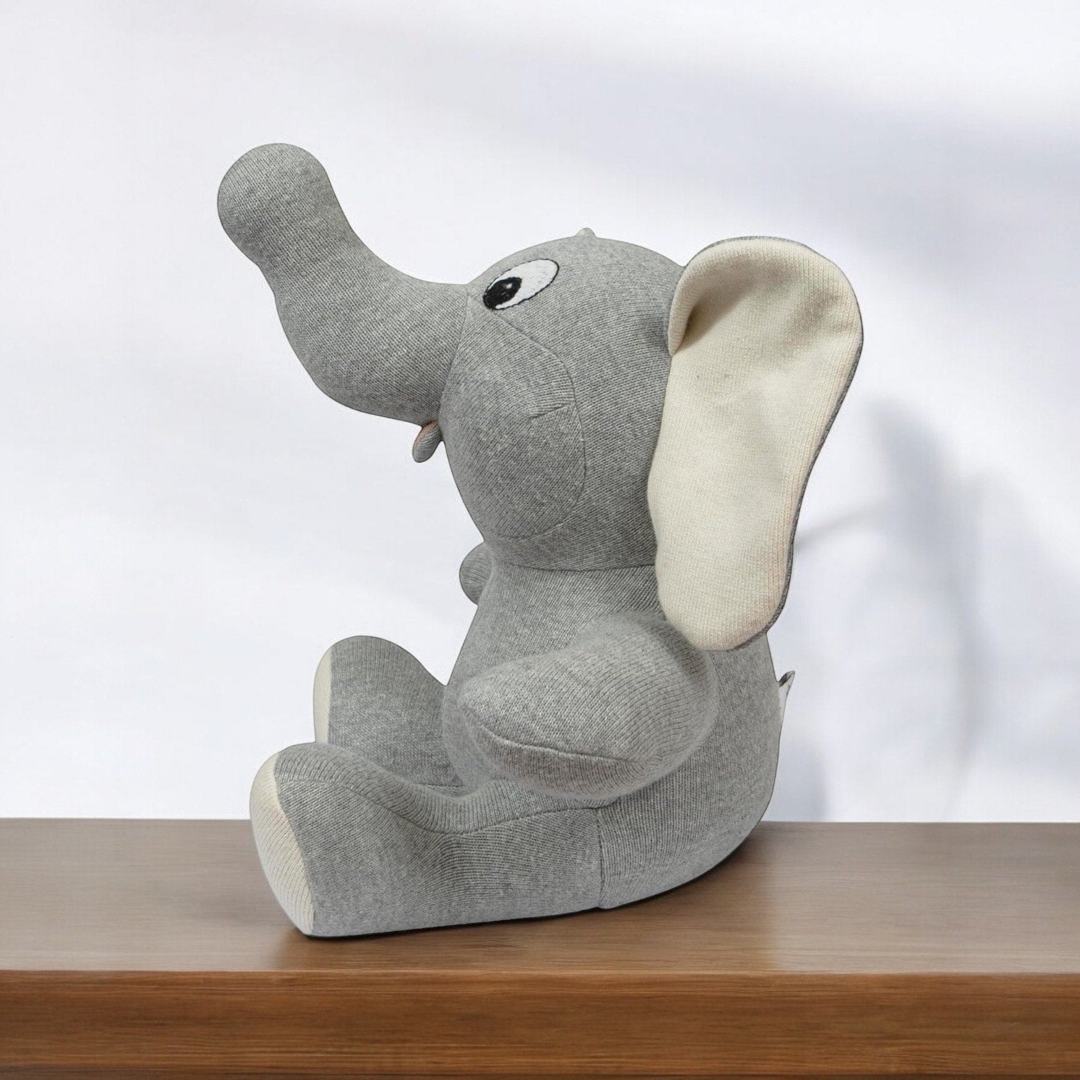 Pomme - Cotton Knitted Soft Toy - Jumbo The Jolly Elephant