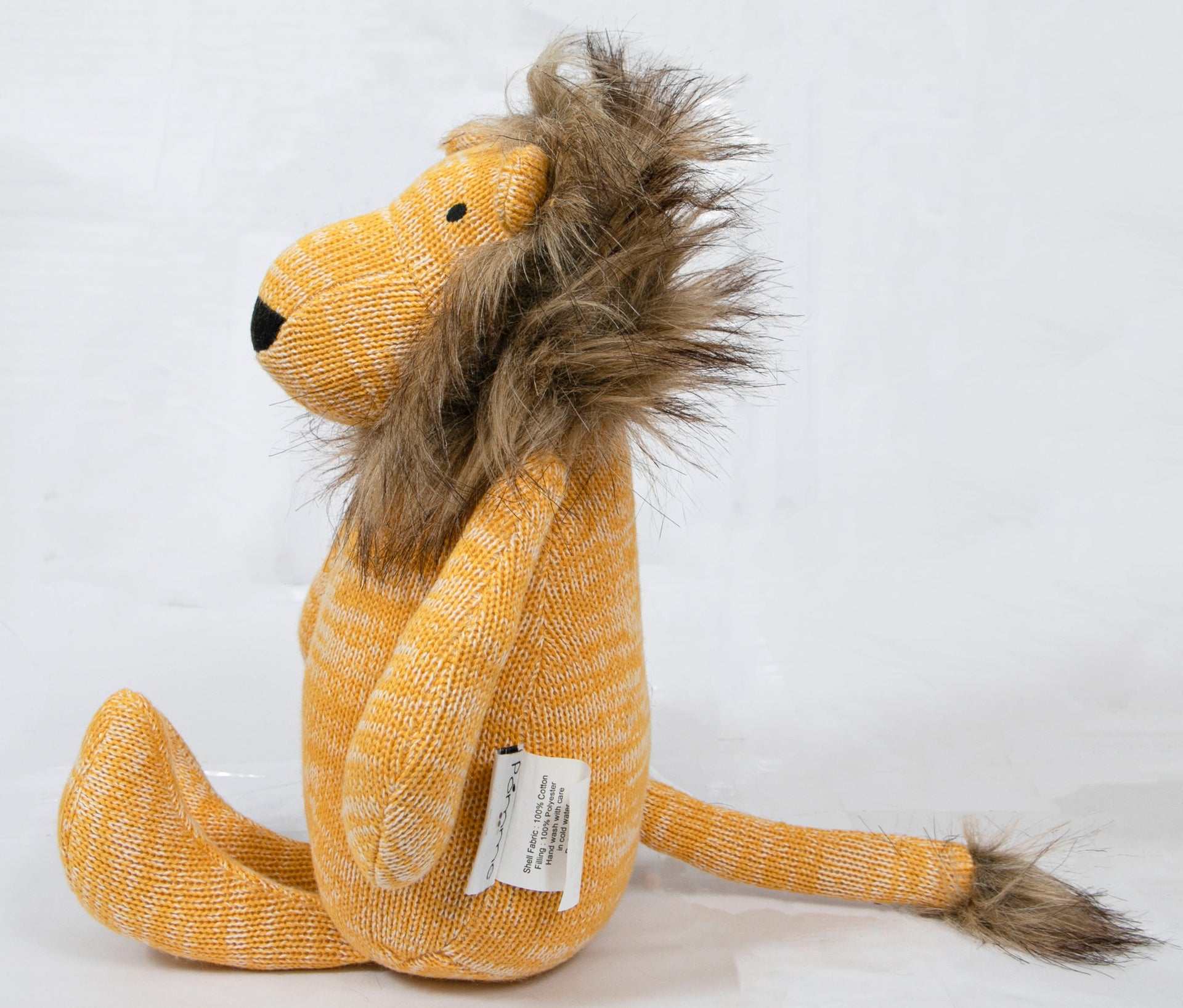 Pomme - Knitted Mustard Lion Soft Toy