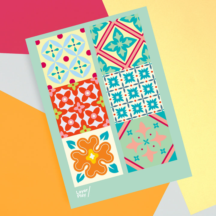 Peranakan Floral Tiles sheet 1