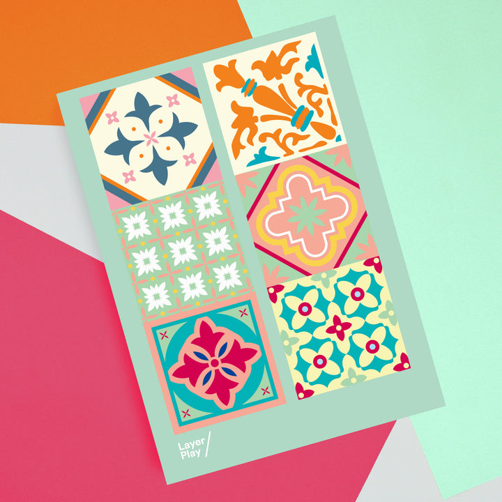 Peranakan Floral Tiles sheet 2