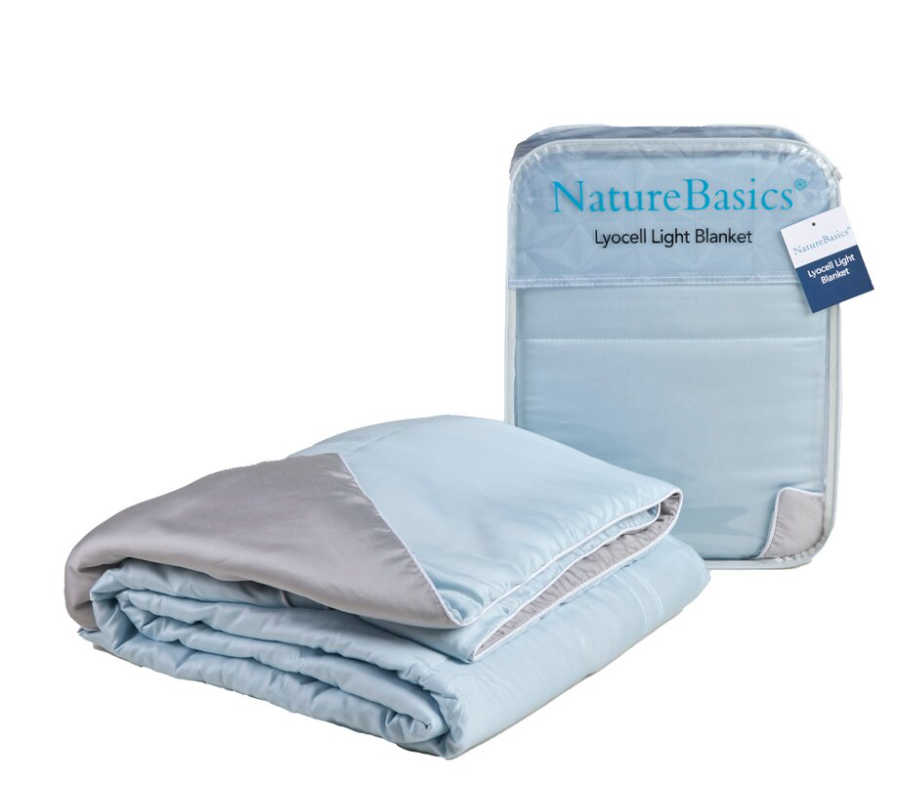 NATURE BASICS LYOCELL LIGHT BLANKET BLUE