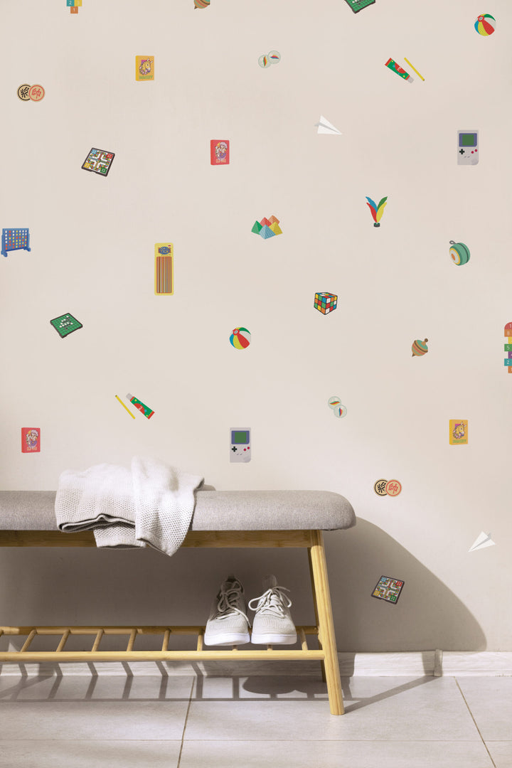 Wall Decals – Singaporean Old School Games on wall