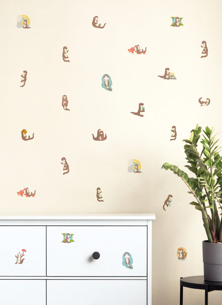 Wall Decals – Singaporean Otters on wall