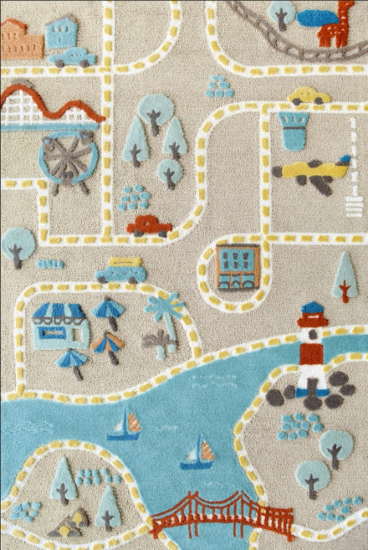 3D Activity Little Explorer's Map Play Rug