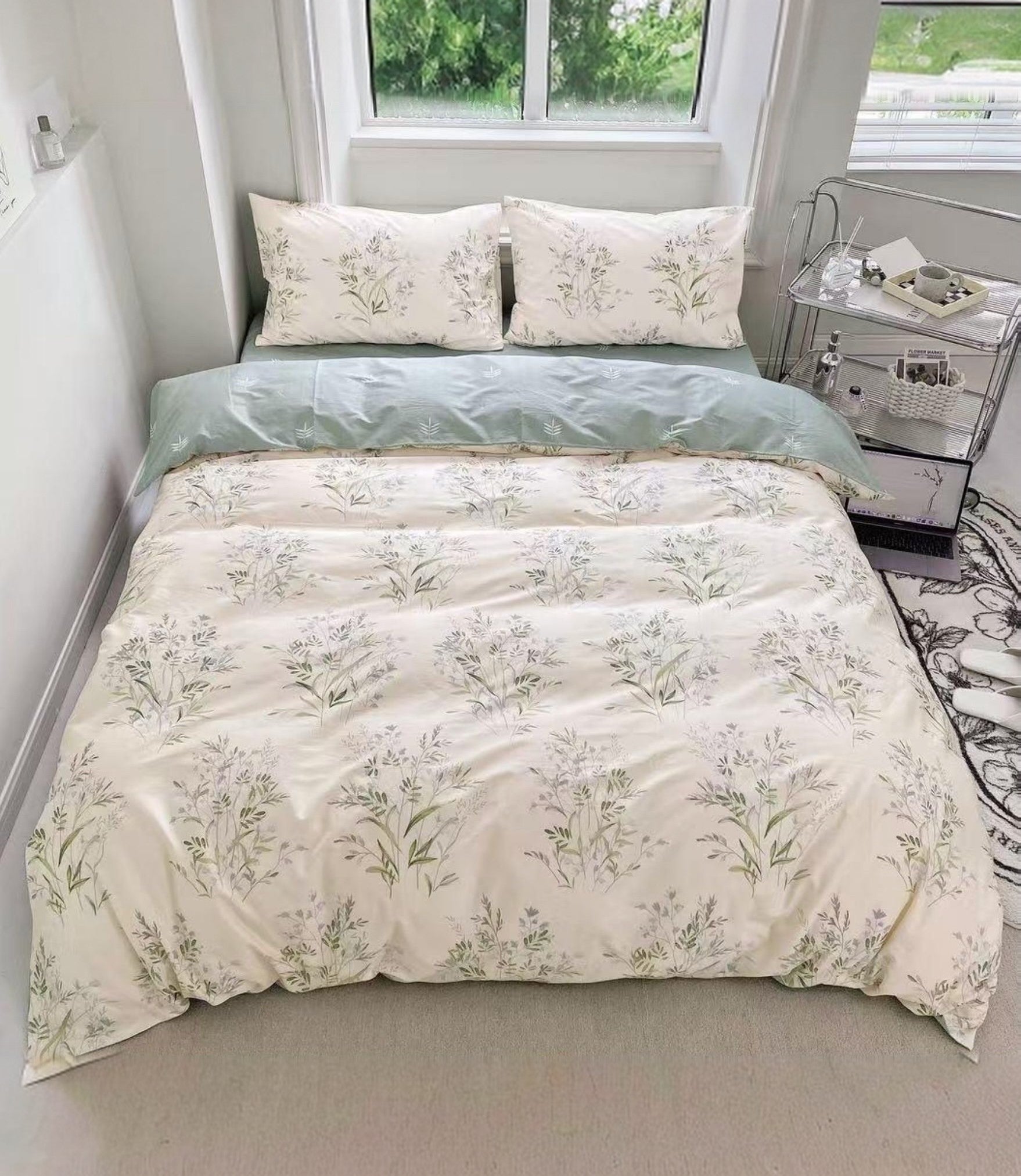 100% Cotton 930TC Single Light Comforter + 2 Pillow Case Set - Zuri