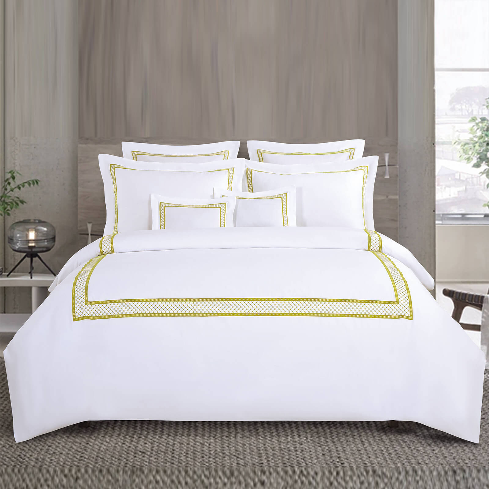 elise: 1200TC Embroidered Egyptian Cotton Set Inclusive of Duvet Cover - Millenia