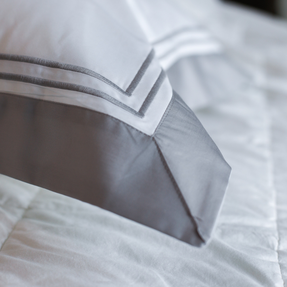 elise: 1200TC Egyptian Cotton Tre Misto Inclusive of Duvet Cover Set - Grey