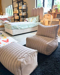 Poufy Beanbag Single Sofa - Pearl