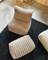 Poufy Beanbag Single Sofa - Pearl