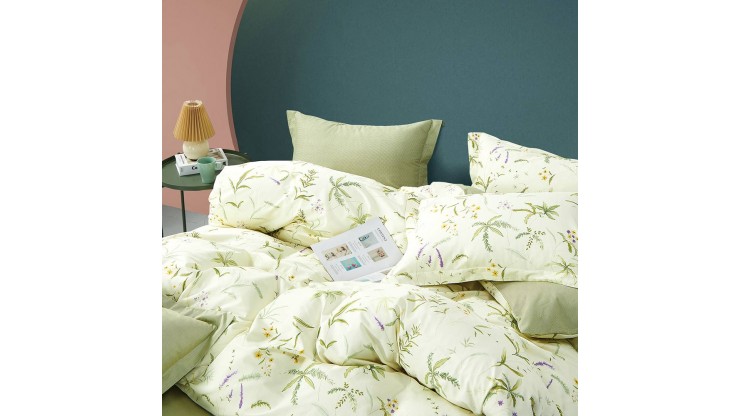 elise: 100% Cotton 930TC Light Comforter + 2 Pillow Case Set - Aria